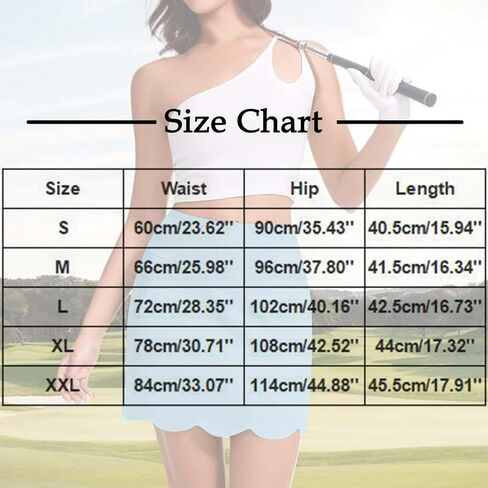 2025 Summer Tennis Skirt for Women 16" Golf Skirts Dressy Casual Scalloped Hem Athletic Workout Running Skorts with Pockets in Saudi Arabia
