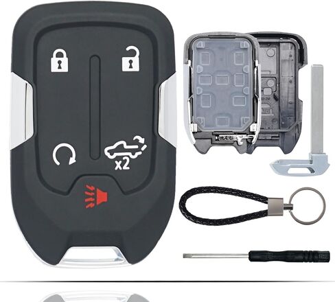 Key Fob Shell Case Replacement Fits for Chevy Silverado GMC Sierra 1500 2500HD 3500HD 2019 2020 2021 2022 2023 Keyless Entry Remote Control 5 Button Key Pad Cover in Saudi Arabia