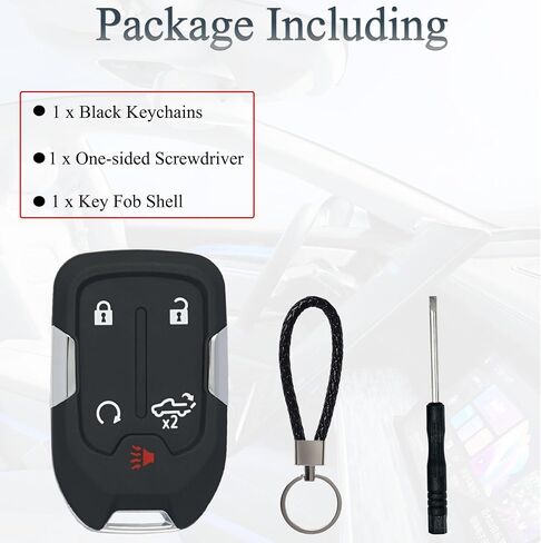 Key Fob Shell Case Replacement Fits for Chevy Silverado GMC Sierra 1500 2500HD 3500HD 2019 2020 2021 2022 2023 Keyless Entry Remote Control 5 Button Key Pad Cover in Saudi Arabia