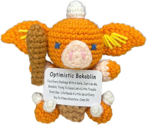 Emotional Support Crochet Kingdom Tears Bokoblin Crochet Animal Cute Positive Pig Stress Relief Therapy Gift Zelda Figures Funny Zelda Gifts Handmade Desk Accessoriesn in Kuwait