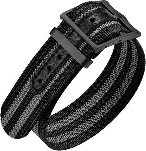 ULLCHRO Nylon Watch Strap 20mm 22mm Nylon Watch Band Replacement Single Pass Nato Strap Breathable Military Watch Bands for Men Soft Elastic Watch Straps in Kuwait