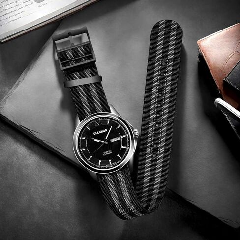 ULLCHRO Nylon Watch Strap 20mm 22mm Nylon Watch Band Replacement Single Pass Nato Strap Breathable Military Watch Bands for Men Soft Elastic Watch Straps in Kuwait