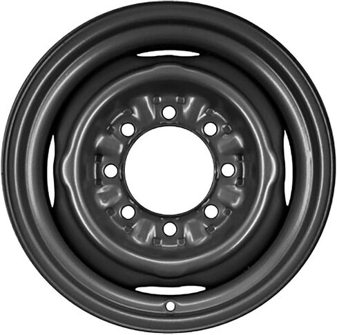 16" Steel Wheel (OEM) - Fits 1992-1997 Ford Pickup/1992-2007 Van (4-Slot Design) - Black Reman Steel Wheel in Saudi Arabia