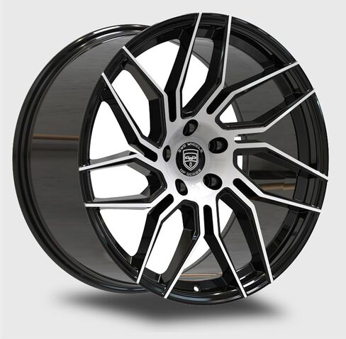 GWG HP2 Gloss Black Brushed Face 18x8 Inches, 5X120 Bolt Pattern, +30 Offset Rim, Compatible with 2016 BMW 528I xDrive in Saudi Arabia