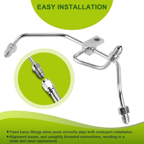 Mofun 52" Extended Length Hydraulic Front Brake Line Kit Stainless Steel Compatible with Harley Dyna Low Rider Fat Bob FXDF FXDFSE Non-ABS 2009-2017, Fit 16"-18" Handlebar Chrome in Saudi Arabia