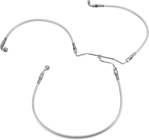 Mofun 52" Extended Length Hydraulic Front Brake Line Kit Stainless Steel Compatible with Harley Dyna Low Rider Fat Bob FXDF FXDFSE Non-ABS 2009-2017, Fit 16"-18" Handlebar Chrome in Saudi Arabia