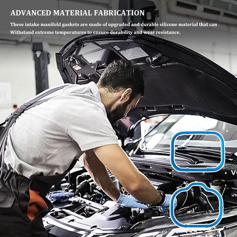 Intake Manifold Upper Lower Gasket Set, 5184562AC 5184331AC MS97204 Intake Plenum Gasket, Auto Interior Accessories Rubber Sealing Gaskets Plenum Kit Compatible with Dodge Chrysler Jeep Ram in Saudi Arabia