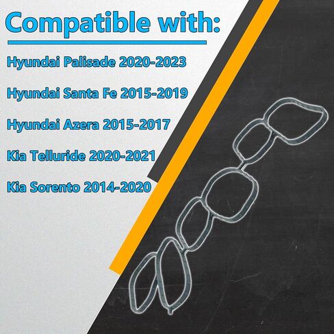 Upper Intake Plenum Gasket Compatible with Hyundai Azera 2015-2017 Palisade 2020-2023 Santa 2015-2019 Kia Telluride 2020-2021 Sorento 2014-2020,Intake Manifold Gaskets Replace 29215-3CFA0 29215-3CFA1 in Saudi Arabia
