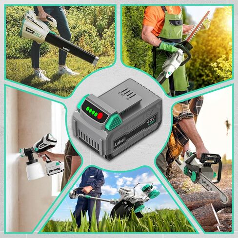 Litheli Battery Pack 40V, 2.5Ah Replacement Lithium Batteries, Only Fit for Litheli 40V Power Tools and Outdoor Power Equipment in Kuwait