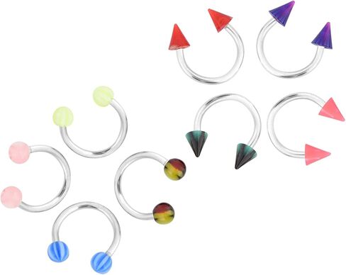 110pcs set Tongue Nose Belly Button Rings Mixed Stainless Steel Body Piercing Jewelry in Saudi Arabia