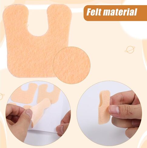 72 pcs Horseshoe Feet Pads Soft Felt Callus Cushions Thick U Shape Metatarsal Pads Adhesive Corn Protectors for Prevention Foot Heels More Blister Pain Relief Women Men Bottom Side in Saudi Arabia