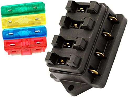GLEAVI كتلة فيوز السيارات 4-Way Car Circuit 12v / 24v Cover and 4 حجرة in Kuwait