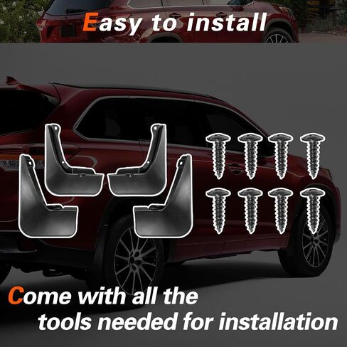 2015 Highlander Mud Flaps Mud Guards Compatible with Toyota Highlander 2015-2019 Splash Guard No Drilling Required All Weather Mudflaps(Set of 4) in Kuwait