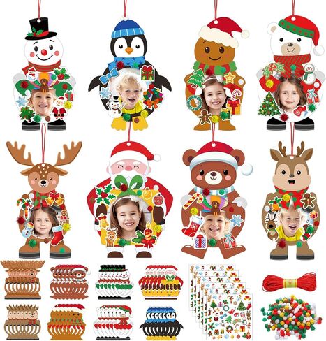 Qunclay 48 Sets Thanksgiving Pilgrim Boy and Girl Picture Frame Crafts Thanksgiving DIY Picture Frame Craft Kits Make Your Own Photo Frame Kit Ornaments for Party Supplies Gift Home Activities Decor in Saudi Arabia