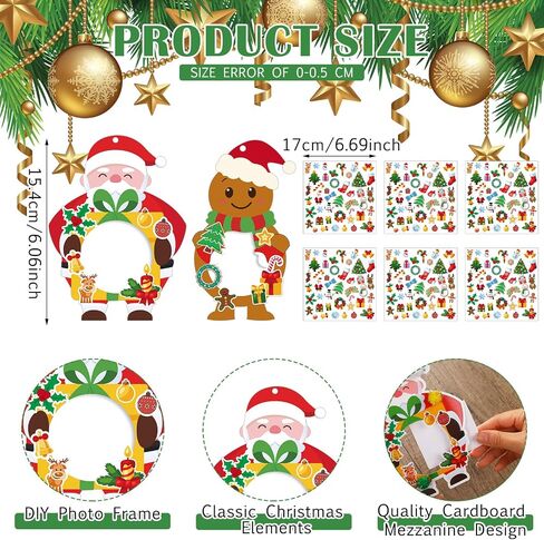 Qunclay 48 Sets Thanksgiving Pilgrim Boy and Girl Picture Frame Crafts Thanksgiving DIY Picture Frame Craft Kits Make Your Own Photo Frame Kit Ornaments for Party Supplies Gift Home Activities Decor in Saudi Arabia