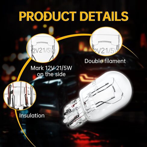 10 Pcs 3157 Car Turn Signal Bulb,Car Accessories Brake Light Bulb,Plug and Play Long Life Indicator Bulb,12V 27/8W Ultra-bright Light Bulb,Universal Automotive Lighting Accessories for Truck SUV in Saudi Arabia