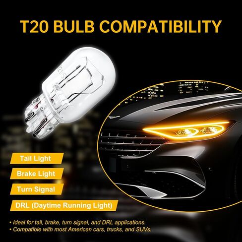 10 Pcs 3157 Car Turn Signal Bulb,Car Accessories Brake Light Bulb,Plug and Play Long Life Indicator Bulb,12V 27/8W Ultra-bright Light Bulb,Universal Automotive Lighting Accessories for Truck SUV in Saudi Arabia