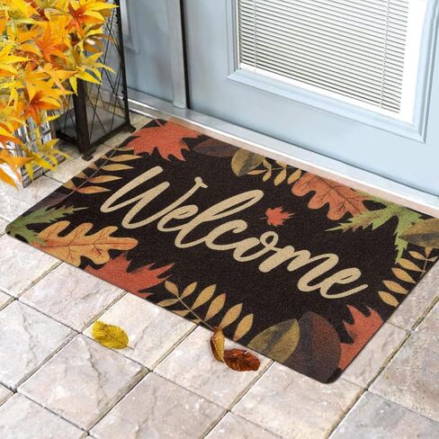 CiyvoLyeen Stay Spooky Doormat Halloween Welcome Indoor and Outdoor Mat Fall Entrance Artificial Coir Rug Spooky Skeleton Sign Gothic Home Decoration Warm House Gift in Saudi Arabia