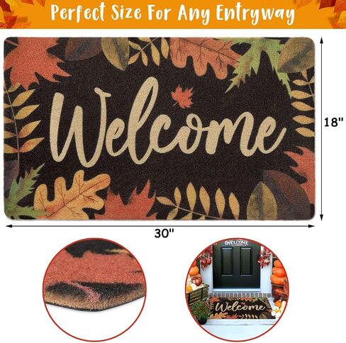 CiyvoLyeen Stay Spooky Doormat Halloween Welcome Indoor and Outdoor Mat Fall Entrance Artificial Coir Rug Spooky Skeleton Sign Gothic Home Decoration Warm House Gift in Saudi Arabia