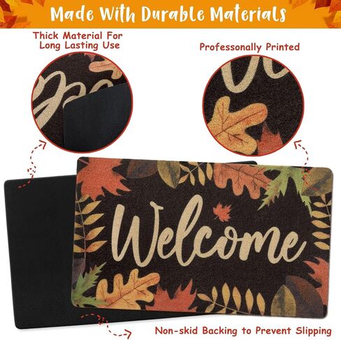CiyvoLyeen Stay Spooky Doormat Halloween Welcome Indoor and Outdoor Mat Fall Entrance Artificial Coir Rug Spooky Skeleton Sign Gothic Home Decoration Warm House Gift in Saudi Arabia