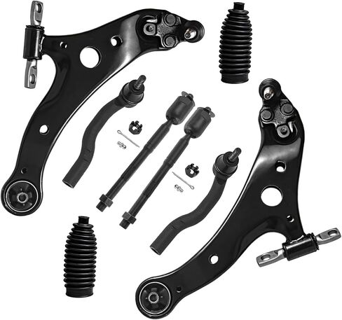 Detroit Axle - 8pc Front End Kit for Toyota 2005-2012 Avalon 2007-2011 Camry 2007-2012 Lexus ES350, 2 Lower Control Arms with Ball Joint 4 Outer Inner Tie Rods 2 Boots Replacement in Saudi Arabia