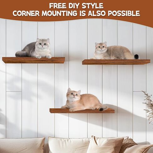 3PCS Floating Book Shelves for Wall, Wall Mounted Shelves with Invisible Brackets for Bathroom, Living Room, Bedroom and Kitchen with 25lbs Capacity - Rustic Brown(15.75 * 6.7 * 1.5inch) in Saudi Arabia