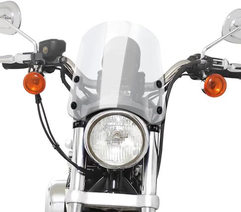 الزجاج الأمامي Xitomer متوافق مع Harley Sportster 883 XL883 1200 Custom XL1200 Low 2004-2019 الزجاج الأمامي للدراجات النارية مع دعامة (دخان) in Saudi Arabia
