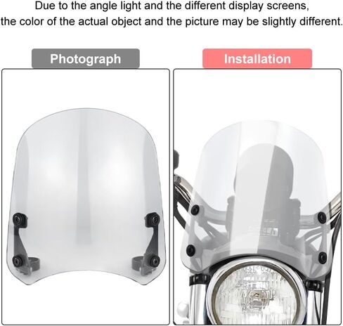الزجاج الأمامي Xitomer متوافق مع Harley Sportster 883 XL883 1200 Custom XL1200 Low 2004-2019 الزجاج الأمامي للدراجات النارية مع دعامة (دخان) in Saudi Arabia