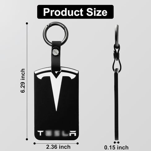 Silicone Key Card Holder Case Compatible with Tesla,FyndAna Key Protector Cover Including Key Chain Secure Fit,1 PCS(Black) in Saudi Arabia