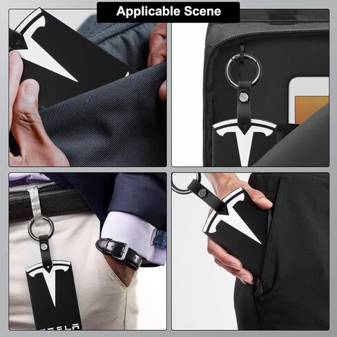 Silicone Key Card Holder Case Compatible with Tesla,FyndAna Key Protector Cover Including Key Chain Secure Fit,1 PCS(Black) in Saudi Arabia