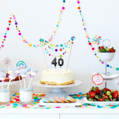 18th Birthday Candles Black Birthday Candles Numeral Candles Cake Topper Decoration for Birthday Party Candles Wedding Anniversary Celebration Supplies（Black，18th） in Saudi Arabia