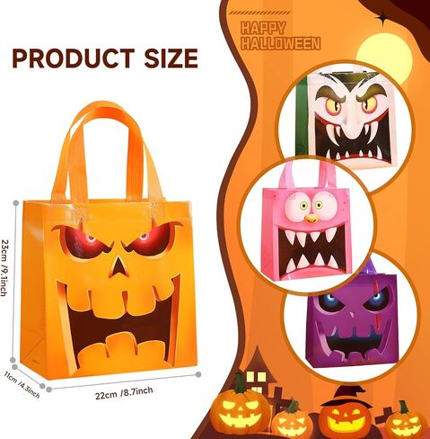 10pcs Large Christmas Party Favors Bags,Reusable Christmas Gift Bags with Handles for Xmas Decoration,Santa Claus Candy Goodie Bags,Christmas Treat Bags in Saudi Arabia
