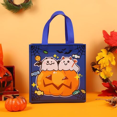 10pcs Large Christmas Party Favors Bags,Reusable Christmas Gift Bags with Handles for Xmas Decoration,Santa Claus Candy Goodie Bags,Christmas Treat Bags in Saudi Arabia