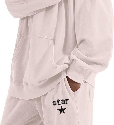 Mens Graphic Acid Wash Sweatpants Streetwear Star Vintage Y2k Pants Cotton Elastic Waist Gym Athletic Joggers Workout in Kuwait