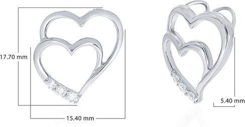 La Joya Adorable Lab Grown Diamond Heart Necklaces for Women| Accompanied By An Adjustable Silver Chain | Dainty 925 Sterling Silver Diamond Necklace For Women in Saudi Arabia