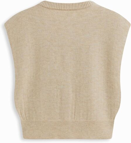 CIDER Sleeveless Knit Cardigan Sweater Women Crew Neck Casual Rose Button Cable Knit Vest in Saudi Arabia