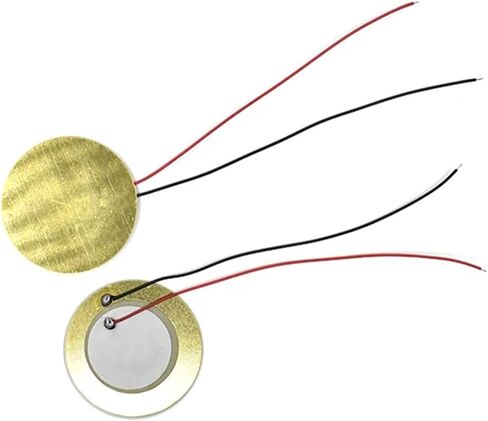 10pcs 12/15/18/20/27/35MM/50MM Buzze Piezoelectric Piezo Ceramic Copper Sheet Sounder Sensor Trigger Drum Disc with Copper Wire(12MM) in Saudi Arabia