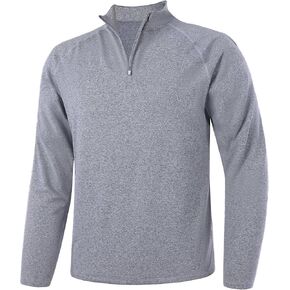 بلوفر Runhit الرجالي بسحاب من الصوف وقمصان الجري الحرارية خفيفة الوزن بأكمام طويلة وقميص بولو in Kuwait