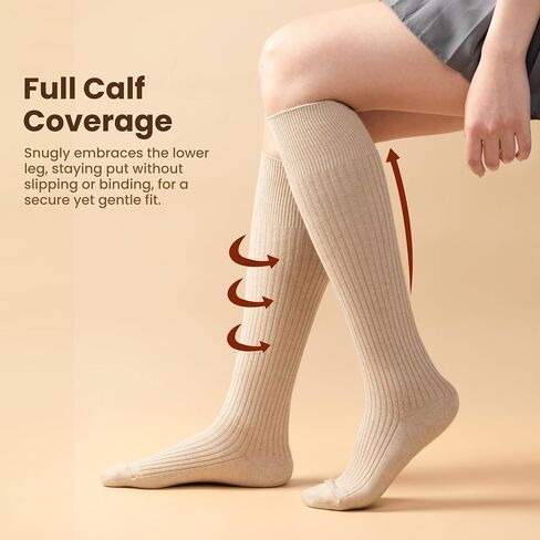 RockDove Women's Knee-High Slouchy Cashmere Brushed Socks in Saudi Arabia