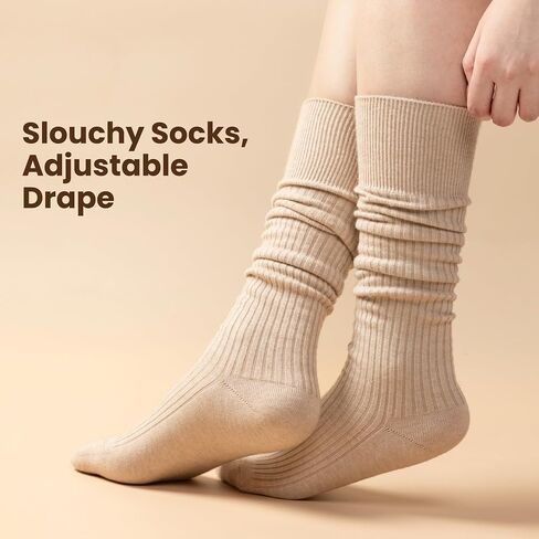 RockDove Women's Knee-High Slouchy Cashmere Brushed Socks in Saudi Arabia