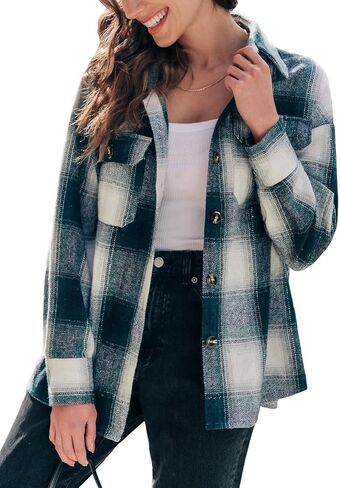 CUPSHE Women's Long Sleeve T-Shirt Casual Loose Blouses Button Down Shirt Tops with Pocket in Saudi Arabia