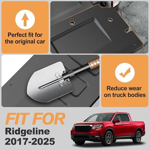 حصيرة الباب الخلفي من AOMSAZTO متوافقة مع Honda Ridgeline 2017 2018 2019 شديدة التحمل لشاحنة الالتقاط غطاء وسادة الباب الخلفي TPE لجميع ملحقات Ridgeline الجوية in Saudi Arabia