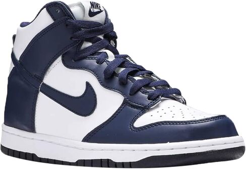 حذاء Nike Dunk High للأطفال الكبير مقاس 6 أبيض/كحلي منتصف الليل in Saudi Arabia
