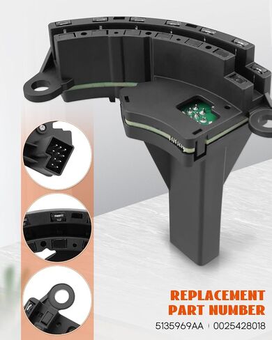 Steering Wheel Angle Position Sensor Fit for Dodge Charger 2006-2010 Magnum 2005-2008 Challenger 2008-2010, for Chrysler 300 2005-2010 Replace 5135969AA 0025428018 in Saudi Arabia