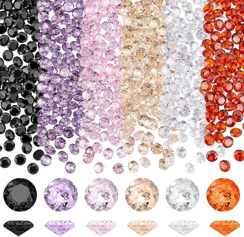 PH PandaHall 120pcs 6 Colors Cubic Zirconia Stone, 5mm Grade A Faceted CZ Diamante Rhinestone Gems Small Zirconia Gems Cabochons Loose Stones for Ring Earring Bracelet Nail Art DIY Jewelry Making in Saudi Arabia