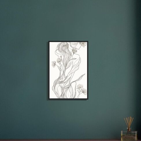Artful Walls Modern Line Drawing Wall Art | Minimalist Abstract Female Floral Décor for Any Room in Saudi Arabia