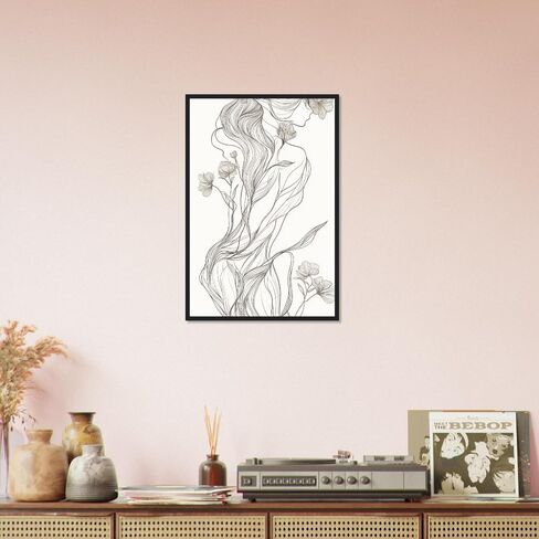 Artful Walls Modern Line Drawing Wall Art | Minimalist Abstract Female Floral Décor for Any Room in Saudi Arabia