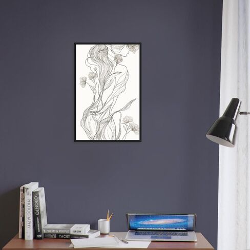 Artful Walls Modern Line Drawing Wall Art | Minimalist Abstract Female Floral Décor for Any Room in Saudi Arabia
