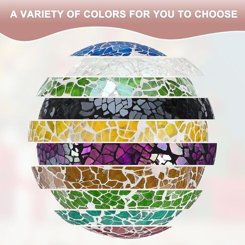 6-Pack Decorative Ball for Bowls, 2.4 Inch Mosaic Glass Balls Decorative Glass Orbs for Home Decor/Dining Tables/Wedding Party/Coffee Table/Centerpiece Decor [Green] in Saudi Arabia