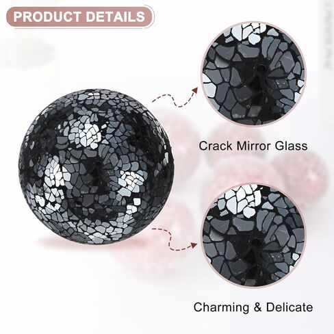 6-Pack Decorative Ball for Bowls, 2.4 Inch Mosaic Glass Balls Decorative Glass Orbs for Home Decor/Dining Tables/Wedding Party/Coffee Table/Centerpiece Decor [Green] in Saudi Arabia
